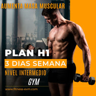 PLAN H1-GANANCIA MUSCULAR. (NIVEL INTERMEDIO I)